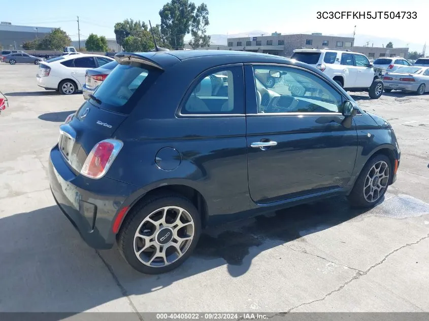 2018 Fiat 500 Pop VIN: 3C3CFFKH5JT504733 Lot: 40405022