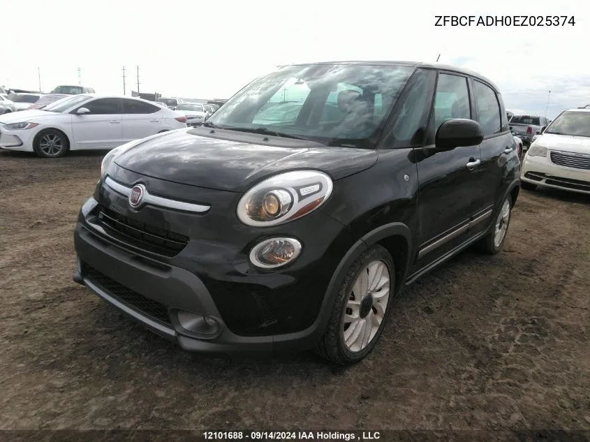 2014 Fiat 500L Trekking VIN: ZFBCFADH0EZ025374 Lot: 12101688