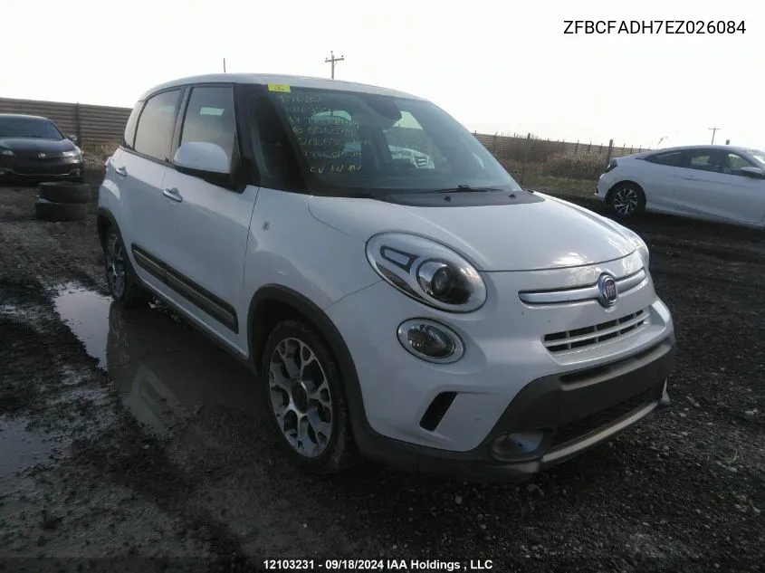 2014 Fiat 500L Trekking VIN: ZFBCFADH7EZ026084 Lot: 12103231