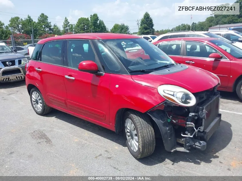 2014 Fiat 500L Easy VIN: ZFBCFABH9EZ027241 Lot: 40002739