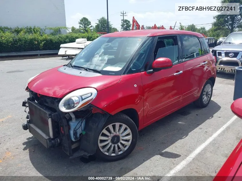 2014 Fiat 500L Easy VIN: ZFBCFABH9EZ027241 Lot: 40002739