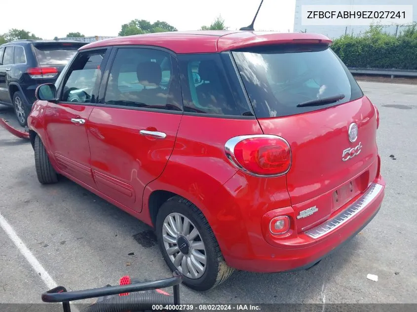 2014 Fiat 500L Easy VIN: ZFBCFABH9EZ027241 Lot: 40002739