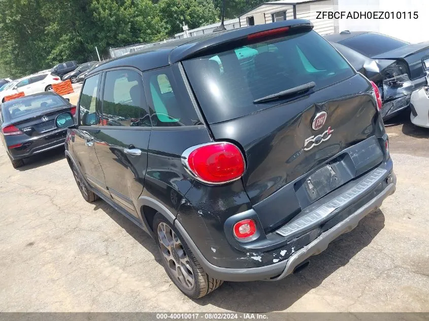 2014 Fiat 500L Trekking VIN: ZFBCFADH0EZ010115 Lot: 40010017