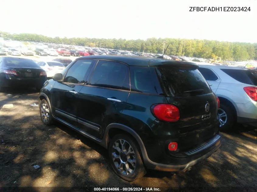 2014 Fiat 500L Trekking VIN: ZFBCFADH1EZ023424 Lot: 40194066