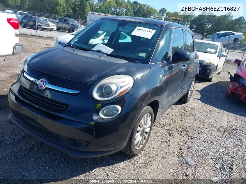 2014 Fiat 500L Easy VIN: ZFBCFABH6EZ016827 Lot: 40266949