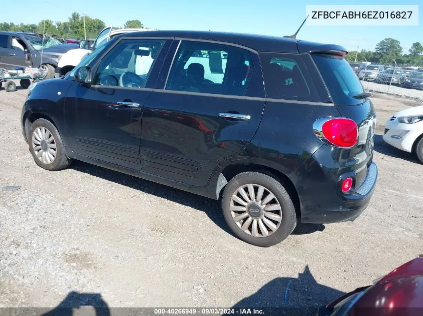 2014 Fiat 500L Easy VIN: ZFBCFABH6EZ016827 Lot: 40266949