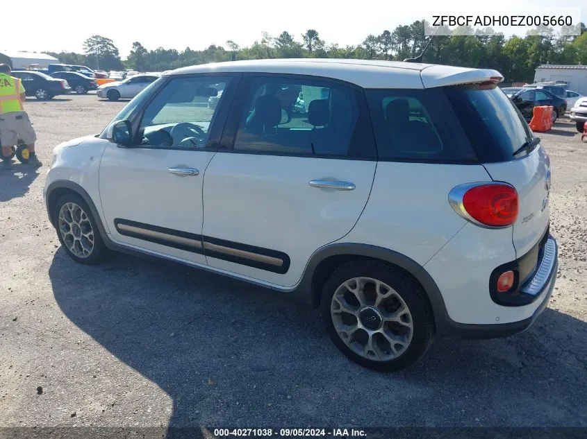 2014 Fiat 500L Trekking VIN: ZFBCFADH0EZ005660 Lot: 40271038