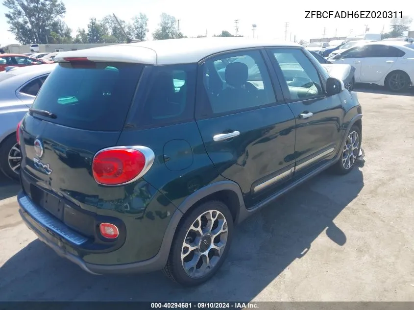 2014 Fiat 500L Trekking VIN: ZFBCFADH6EZ020311 Lot: 40294681