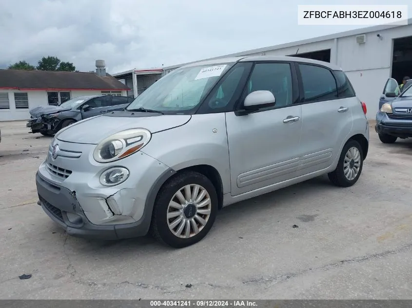 2014 Fiat 500L Easy VIN: ZFBCFABH3EZ004618 Lot: 40341241