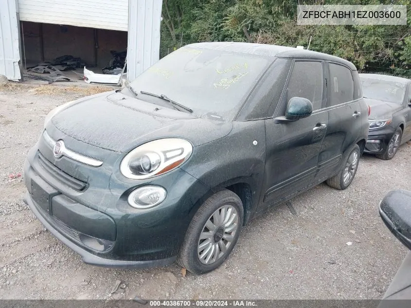 ZFBCFABH1EZ003600 2014 Fiat 500L Easy