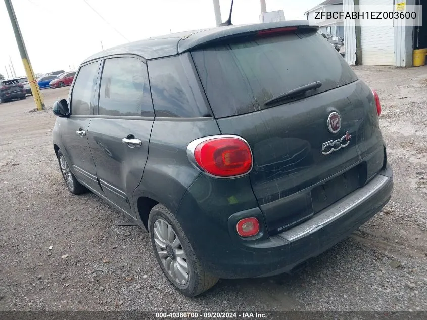 ZFBCFABH1EZ003600 2014 Fiat 500L Easy