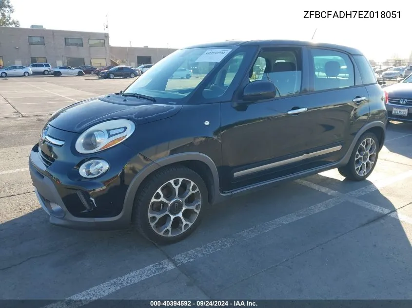 2014 Fiat 500L Trekking Trekking VIN: ZFBCFADH7EZ018051 Lot: 40394592