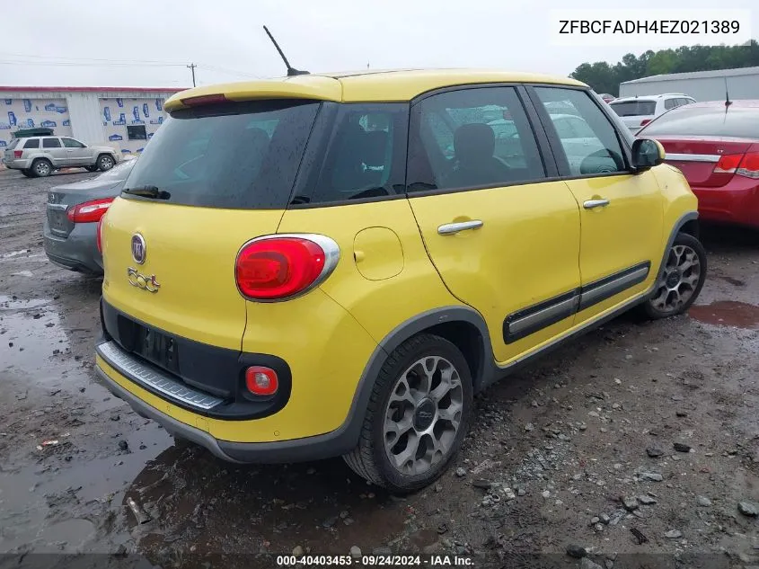 2014 Fiat 500L Trekking VIN: ZFBCFADH4EZ021389 Lot: 40403453