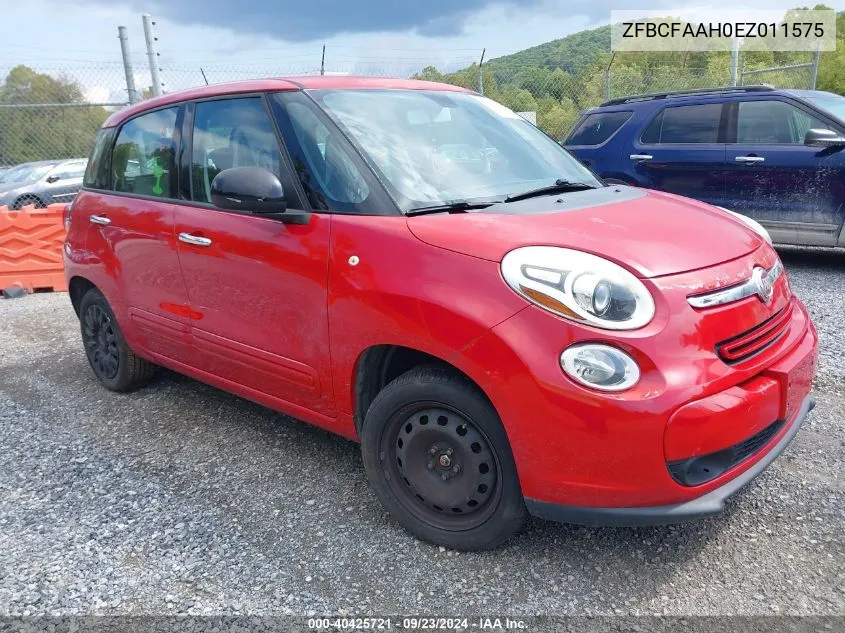 2014 Fiat 500L Pop VIN: ZFBCFAAH0EZ011575 Lot: 40425721