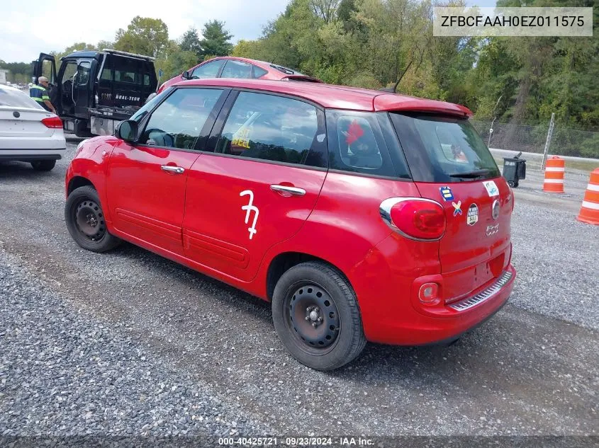 2014 Fiat 500L Pop VIN: ZFBCFAAH0EZ011575 Lot: 40425721