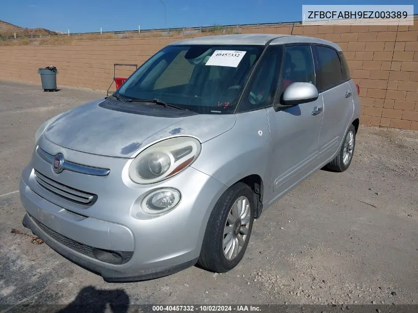 2014 Fiat 500L Easy VIN: ZFBCFABH9EZ003389 Lot: 40457332