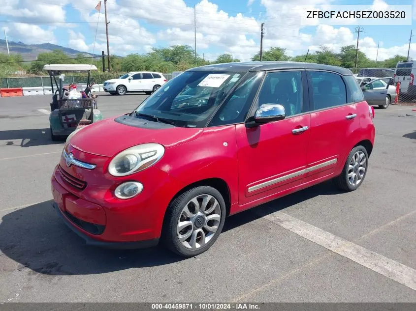 2014 Fiat 500L Lounge VIN: ZFBCFACH5EZ003520 Lot: 40459871