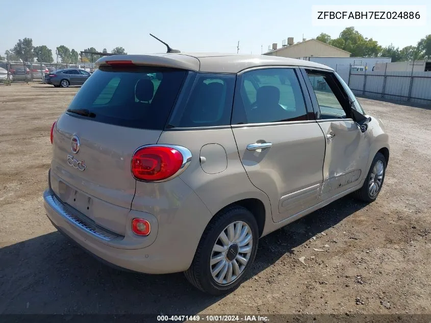 ZFBCFABH7EZ024886 2014 Fiat 500L Easy