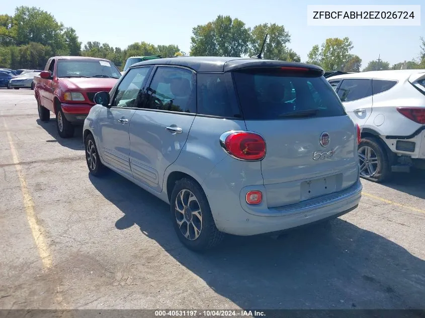 ZFBCFABH2EZ026724 2014 Fiat 500L Easy