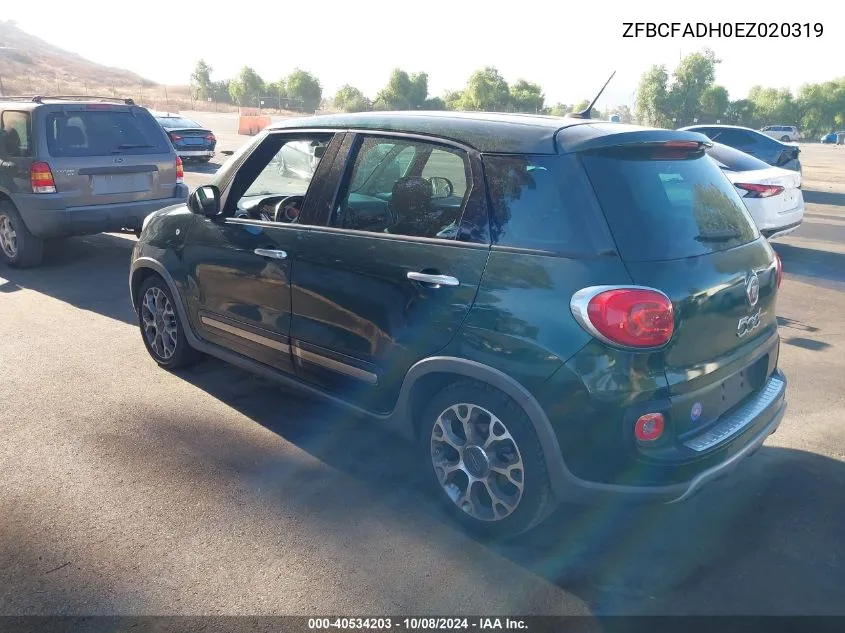 2014 Fiat 500L Trekking VIN: ZFBCFADH0EZ020319 Lot: 40534203