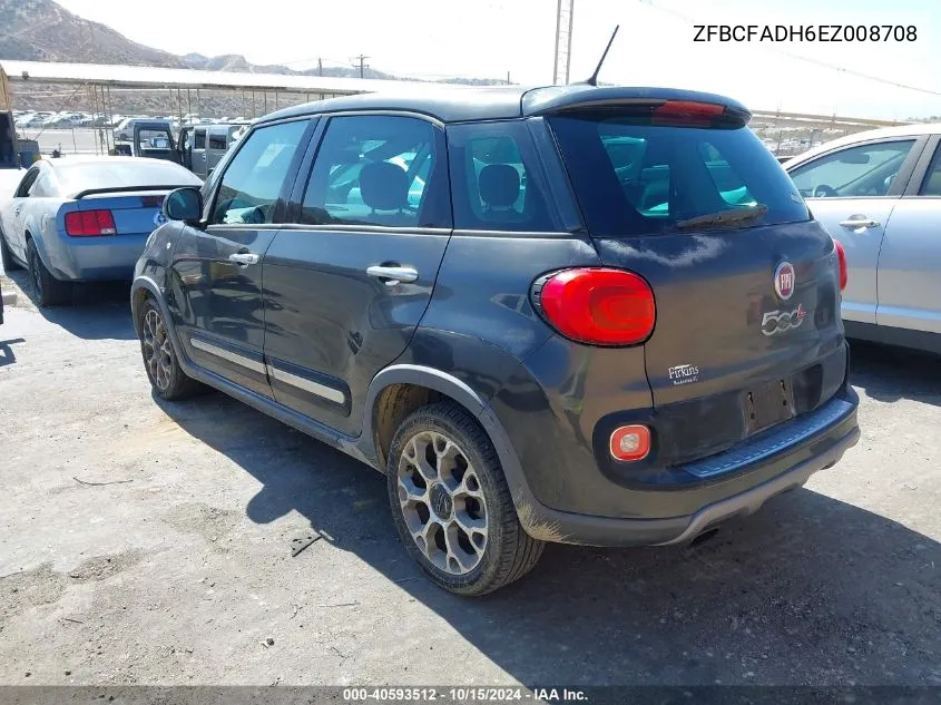 2014 Fiat 500L Trekking VIN: ZFBCFADH6EZ008708 Lot: 40593512