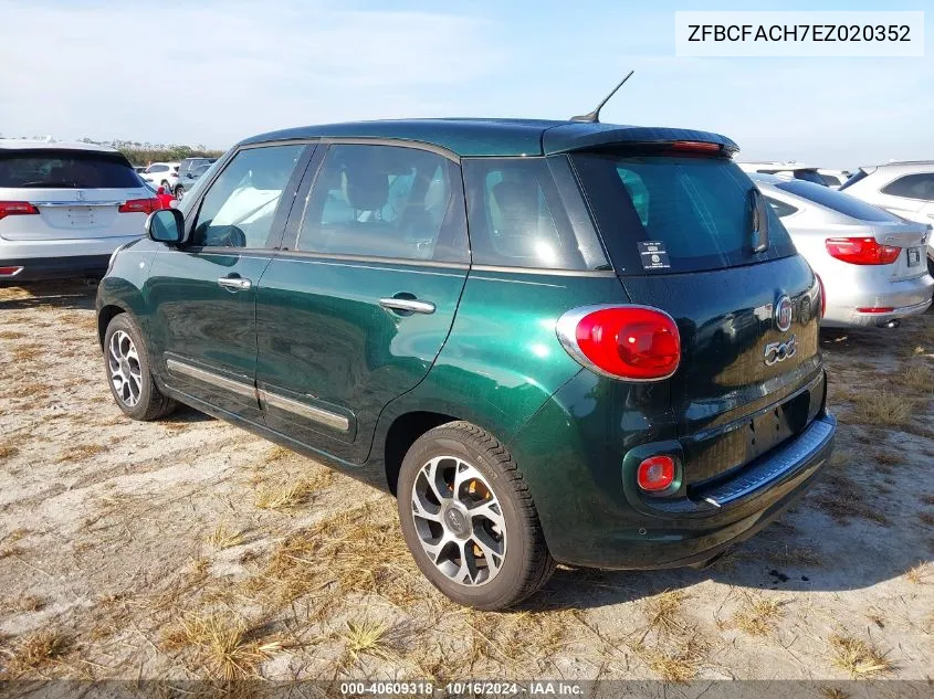 2014 Fiat 500L Lounge VIN: ZFBCFACH7EZ020352 Lot: 40609318