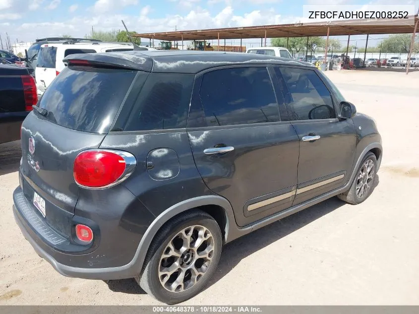 2014 Fiat 500L Trekking VIN: ZFBCFADH0EZ008252 Lot: 40648378