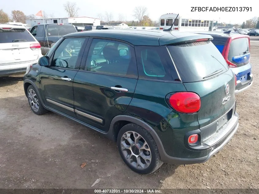 2014 Fiat 500L Trekking VIN: ZFBCFADH0EZ013791 Lot: 40732031