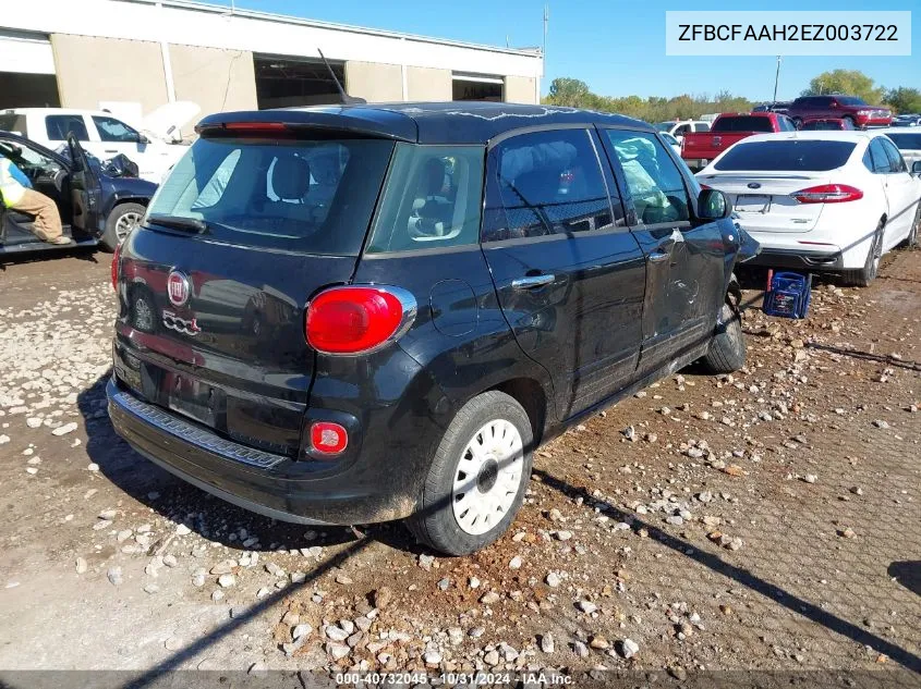 2014 Fiat 500L Pop VIN: ZFBCFAAH2EZ003722 Lot: 40732045