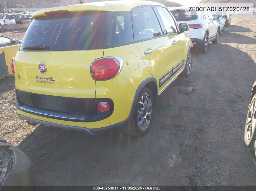 2014 Fiat 500L Trekking VIN: ZFBCFADH5EZ020428 Lot: 40753811