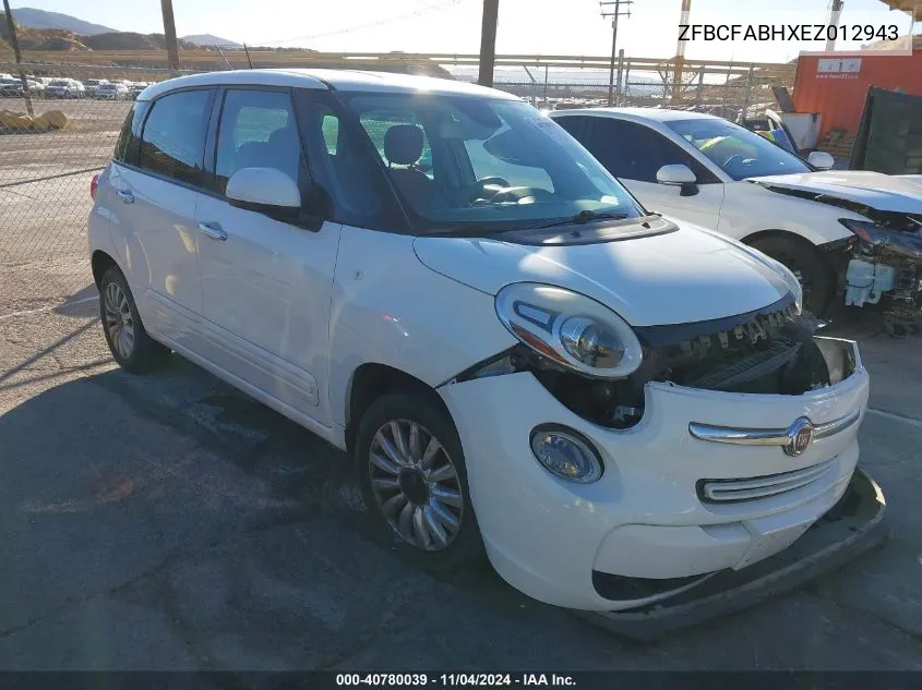 2014 Fiat 500L Easy VIN: ZFBCFABHXEZ012943 Lot: 40780039