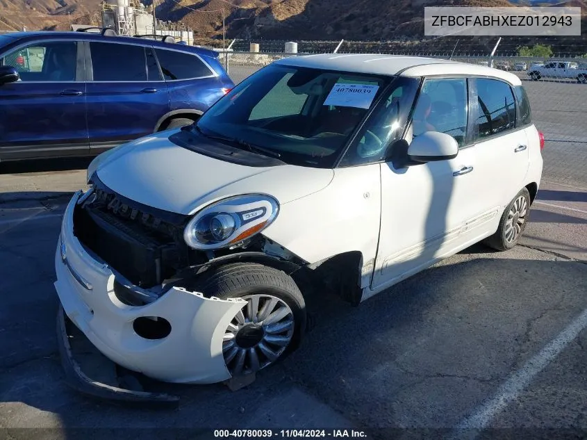 2014 Fiat 500L Easy VIN: ZFBCFABHXEZ012943 Lot: 40780039