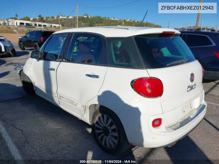 2014 Fiat 500L Easy VIN: ZFBCFABHXEZ012943 Lot: 40780039