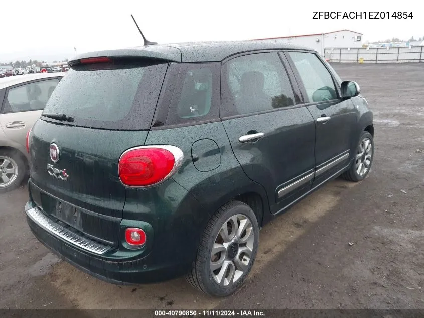 2014 Fiat 500L Lounge VIN: ZFBCFACH1EZ014854 Lot: 40790856