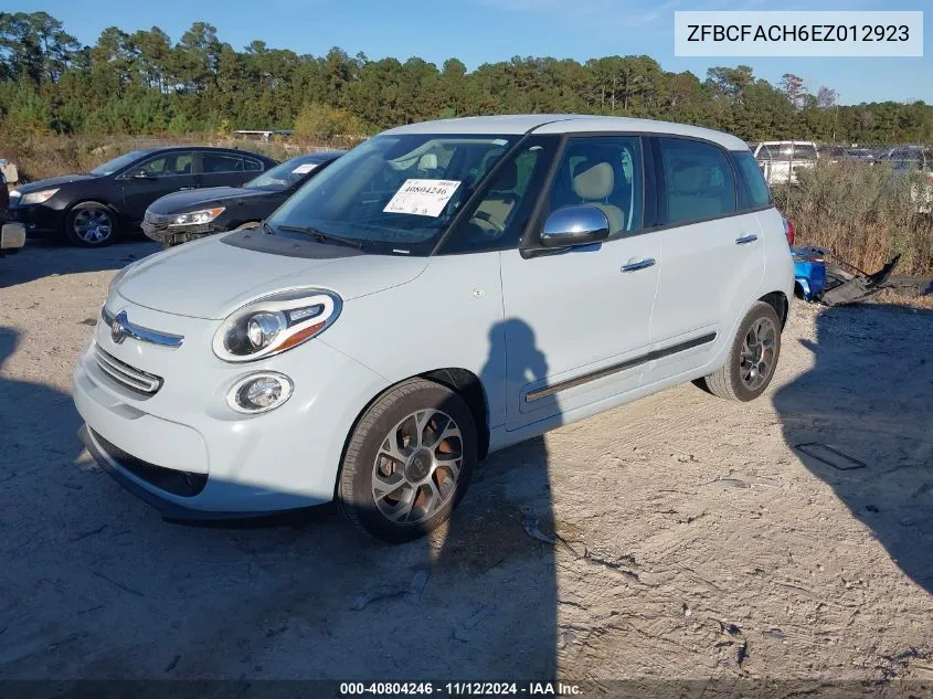 2014 Fiat 500L Lounge VIN: ZFBCFACH6EZ012923 Lot: 40804246