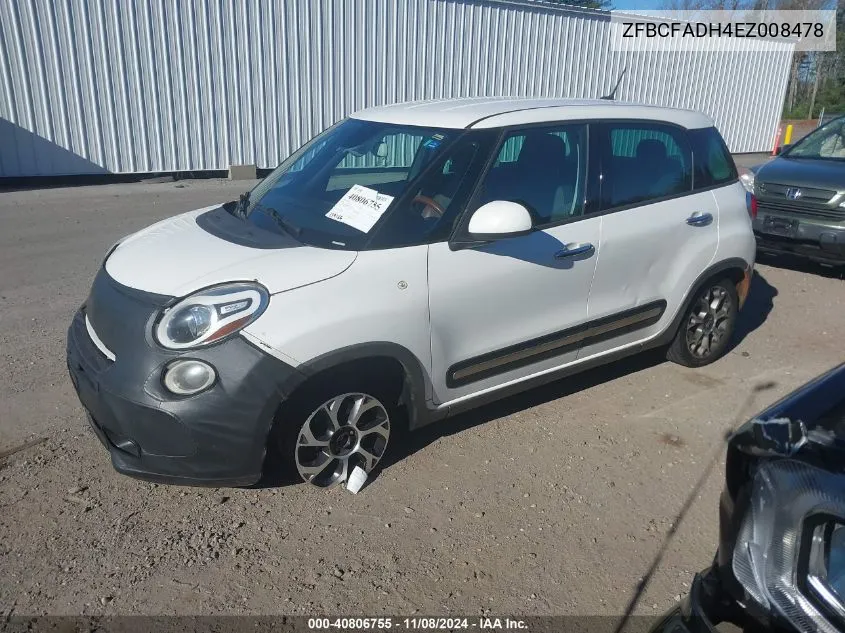 2014 Fiat 500L Trekking VIN: ZFBCFADH4EZ008478 Lot: 40806755