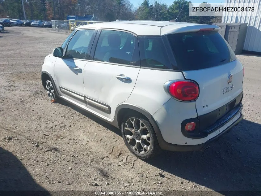 2014 Fiat 500L Trekking VIN: ZFBCFADH4EZ008478 Lot: 40806755