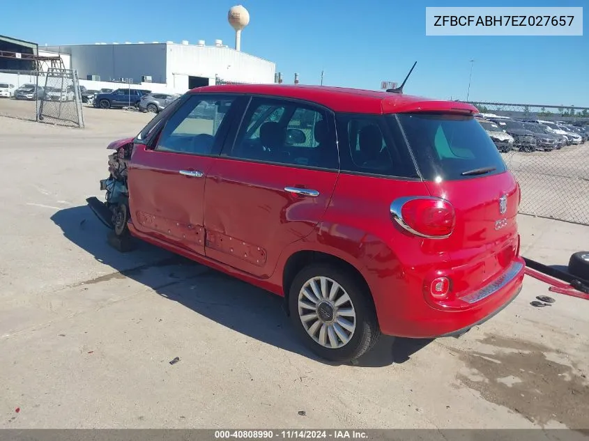 2014 Fiat 500L Easy VIN: ZFBCFABH7EZ027657 Lot: 40808990