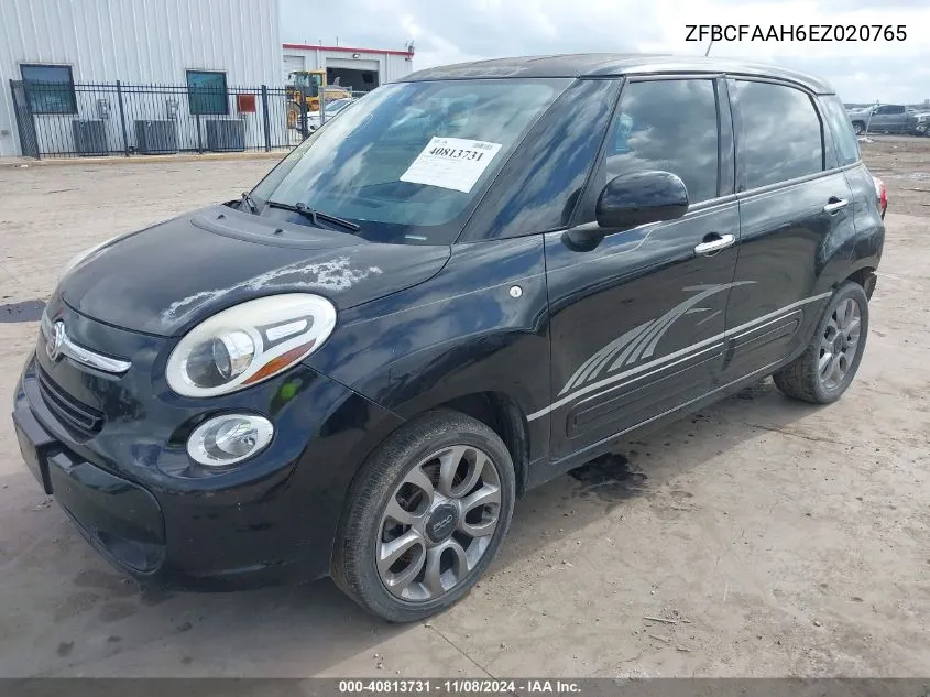 2014 Fiat 500L Pop VIN: ZFBCFAAH6EZ020765 Lot: 40813731