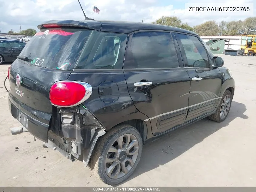 2014 Fiat 500L Pop VIN: ZFBCFAAH6EZ020765 Lot: 40813731