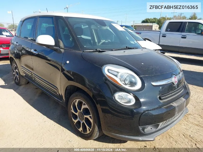 2014 Fiat 500L Easy VIN: ZFBCFABH5EZ016365 Lot: 40886838