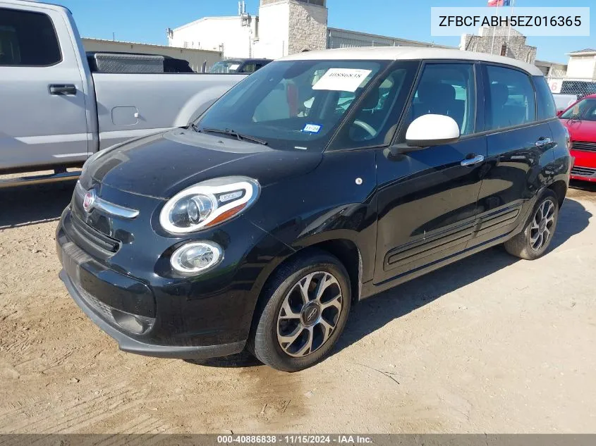 2014 Fiat 500L Easy VIN: ZFBCFABH5EZ016365 Lot: 40886838