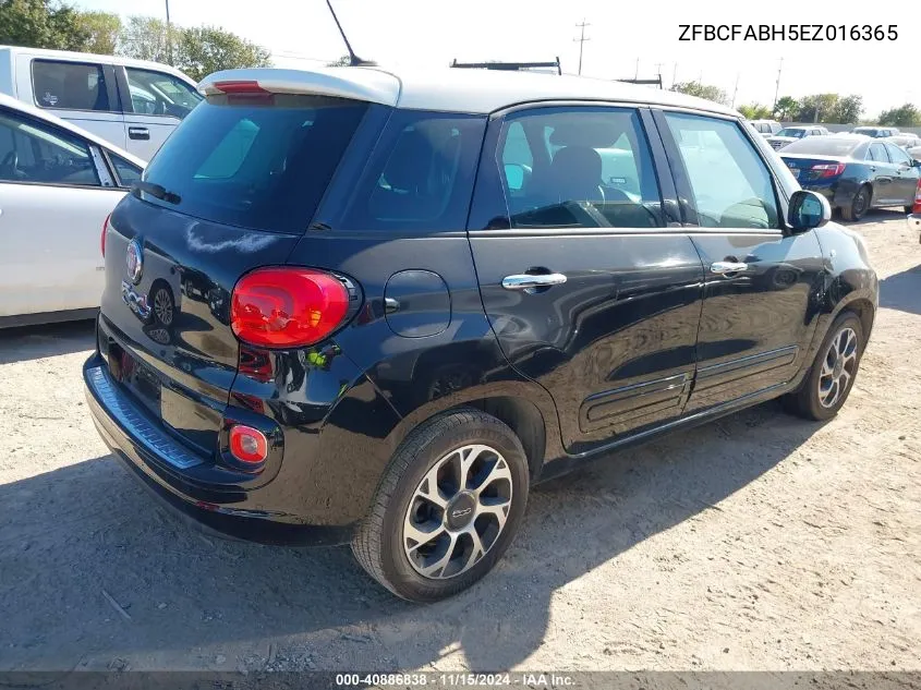 2014 Fiat 500L Easy VIN: ZFBCFABH5EZ016365 Lot: 40886838