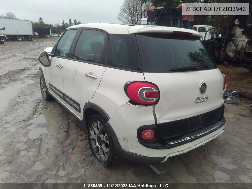 2015 Fiat 500L Trekking VIN: ZFBCFADH7FZ033943 Lot: 11866459