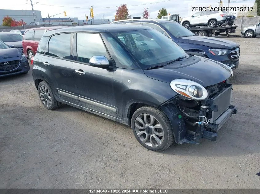 2015 Fiat 500L Lounge VIN: ZFBCFACH8FZ035217 Lot: 12134649