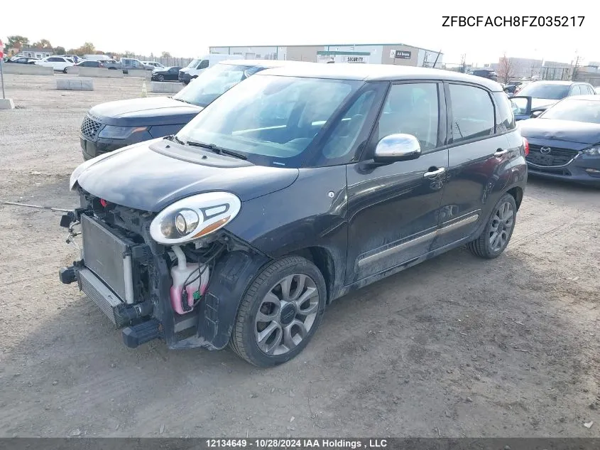 2015 Fiat 500L Lounge VIN: ZFBCFACH8FZ035217 Lot: 12134649