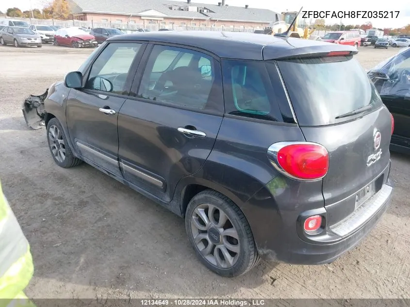 2015 Fiat 500L Lounge VIN: ZFBCFACH8FZ035217 Lot: 12134649