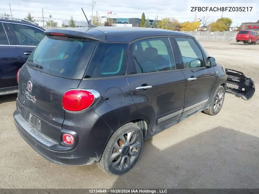 2015 Fiat 500L Lounge VIN: ZFBCFACH8FZ035217 Lot: 12134649