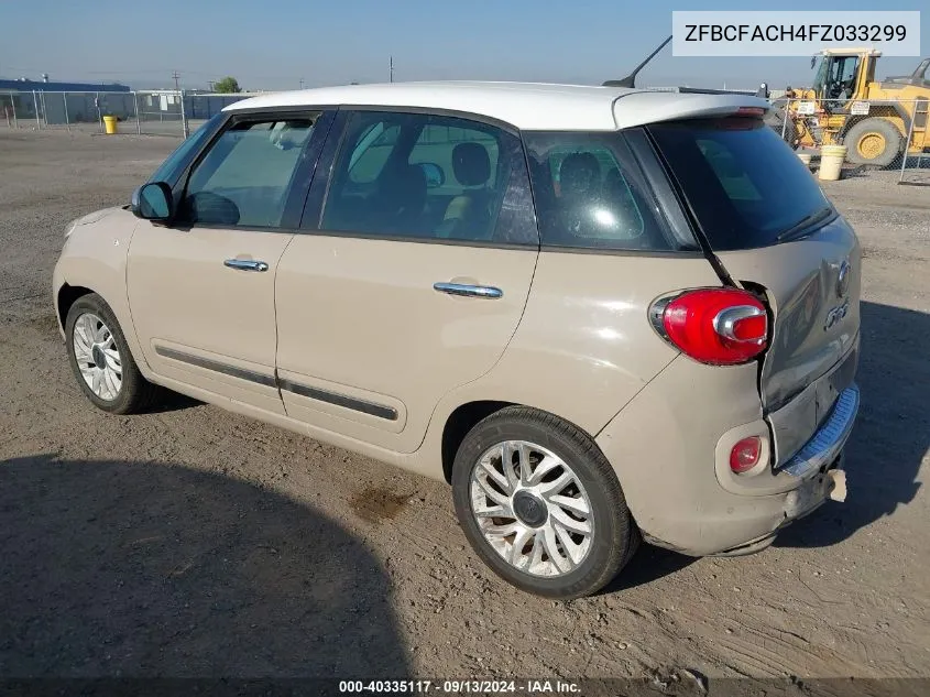 2015 Fiat 500L Lounge VIN: ZFBCFACH4FZ033299 Lot: 40335117