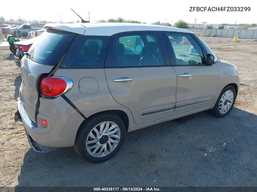 2015 Fiat 500L Lounge VIN: ZFBCFACH4FZ033299 Lot: 40335117